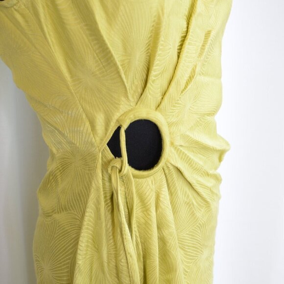 NWT House of Harlow 1960 Satin Side Tie Dress Side Slit Sleeveless Maxi XS - Picture 6 of 8